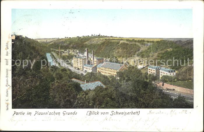 DRESDEN Elbe Partie im Plauenschen Grunde Blick vom Schweizerbett
