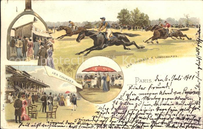 Paris Les Courses a Longchamps Pferderennen
