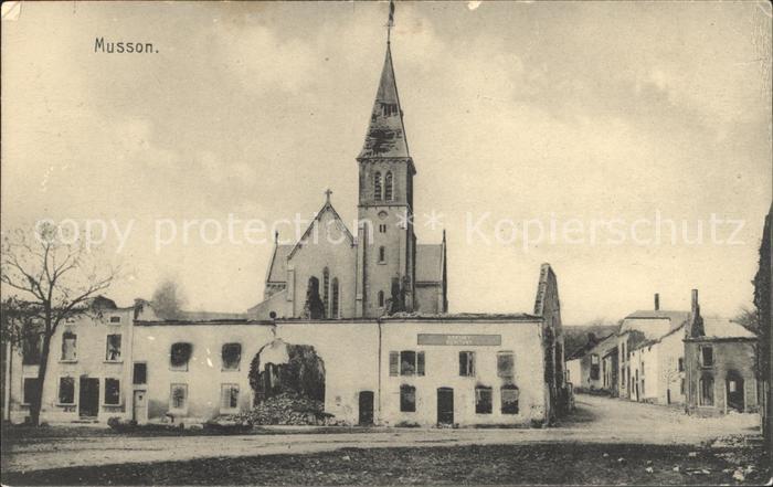 Musson Liege Ruines Grande Guerre Eglise 1. Weltkrieg