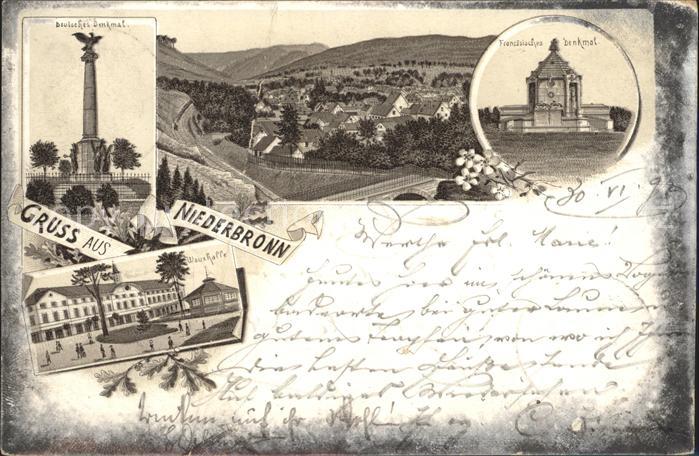 Niederbronn Bad Deutsches und Franzoesisches Denkmal Wauxhalle