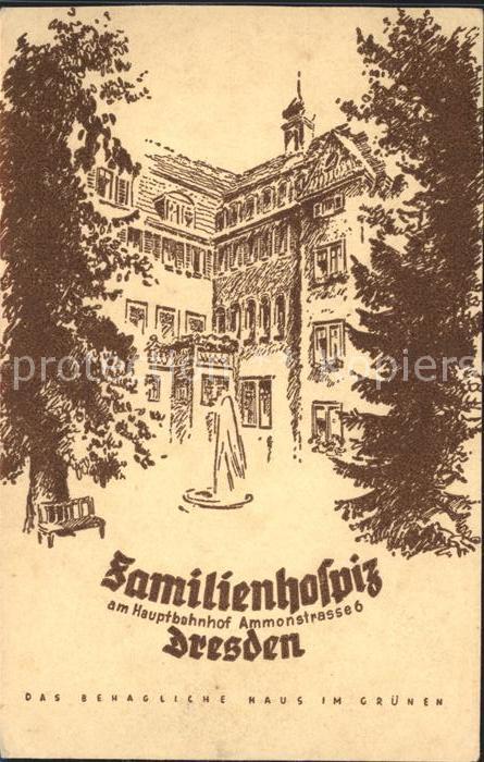 DRESDEN Elbe Familienhospiz Zeichnung