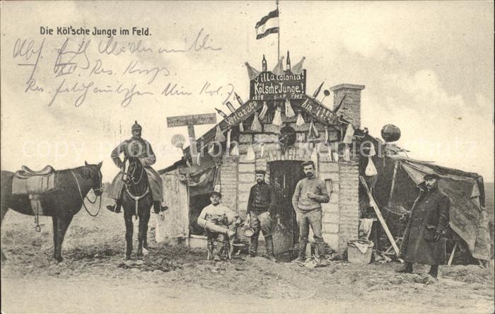 Koeln Rhein Die Koelsche Junge im Feld Soldaten Pferd 1. Weltkrieg