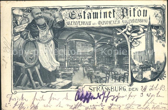 Strassburg Elsass Estaminet Piton Münchner Augustinerbräu