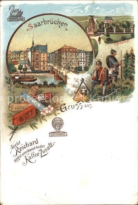 SAARBRueCKEN Saarland Bruecke Altstadt Ehrenthal Denkmal Reichard Kaffee Zusatz