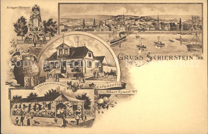 Schierstein Kriegerdenkmal Gartenwirtschaft Restauration