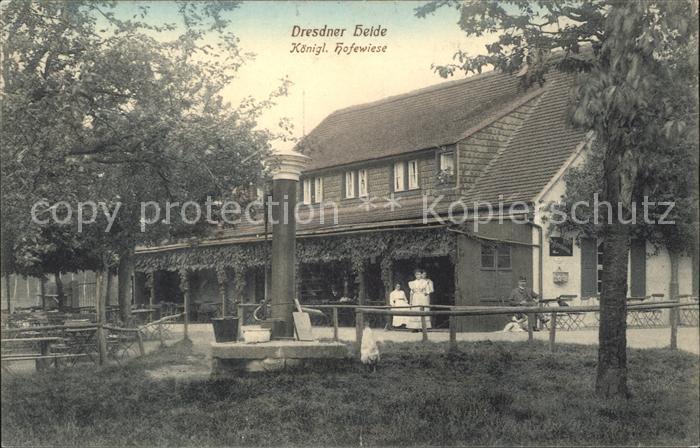DRESDEN Elbe Dresdner Heide Koenigliche Hofwiese Gasthaus