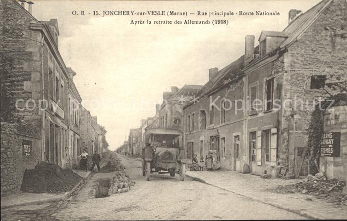 Jonchery-sur-Vesle Rue principale Route Nationale apres le