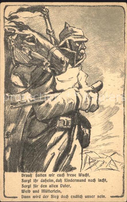 Altona Hamburg Opfertag Soldat mit Pferd Kuenstlerkarte