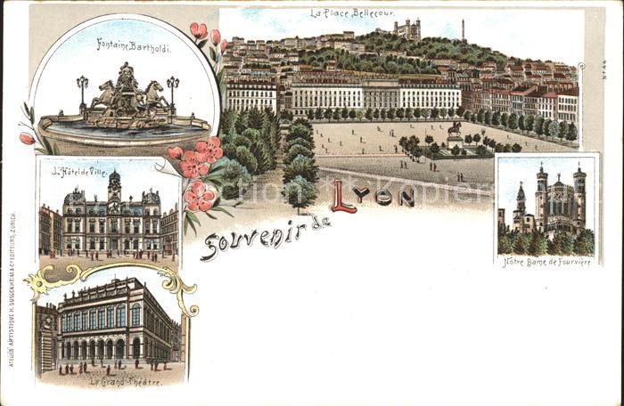 Lyon France Ansichten Place Bellecour