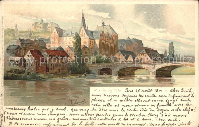 Marburg Lahn Kuenstlerkarte