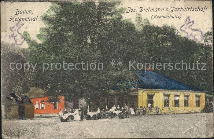 Baden AG Helenental Jos. Dietmanns Gastwirtschaft Krainerhuette