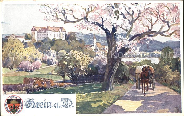 Grein Donau Oberoesterreich Kuenstlerkarte