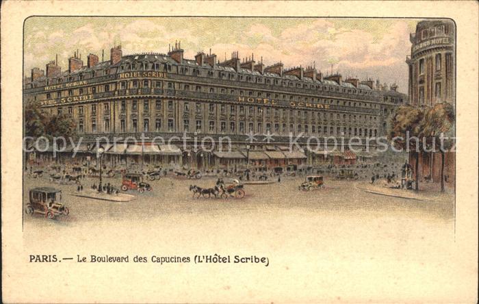 Paris Hotel Scribe Boulevard des Capucines