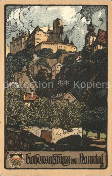 Hohensalzburg Vom Nonntal Kuenstlerkarte