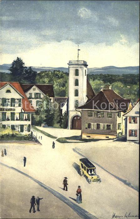 Amriswil TG Marktplatz mit Konzerthalle Kuenstlerkarte