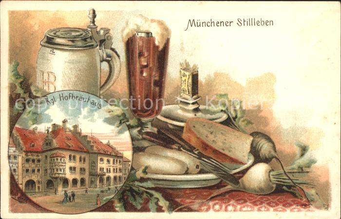 Muenchen Bayern Muenchner Stilleben mit Hofbraeuhaus