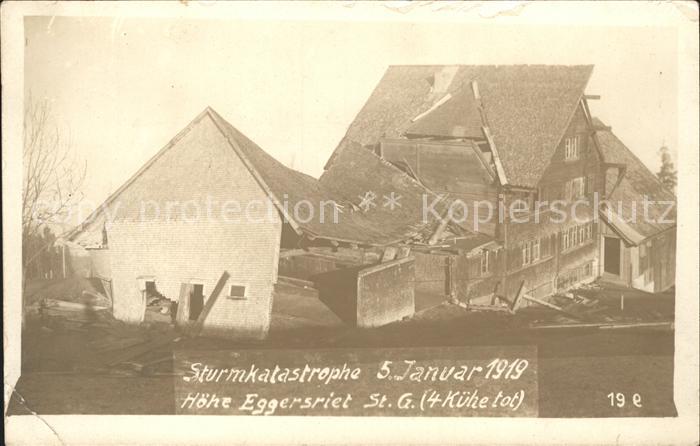 Eggersriet Haus nach Sturmkatastrophe 1919