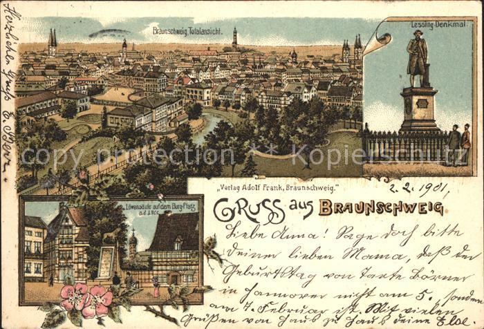 BRAUNSCHWEIG  CITY Lessing Denkmal Braunschweig