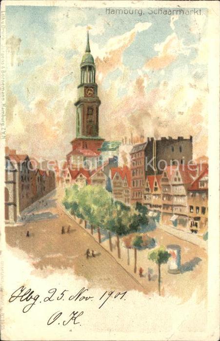 HAMBURG  CITY Schaarmarkt Kuenstlerkarte
