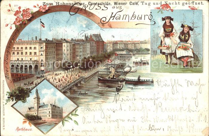 HAMBURG  CITY Hohenzoller Concertsaele Wieder Cafe Rathaus
