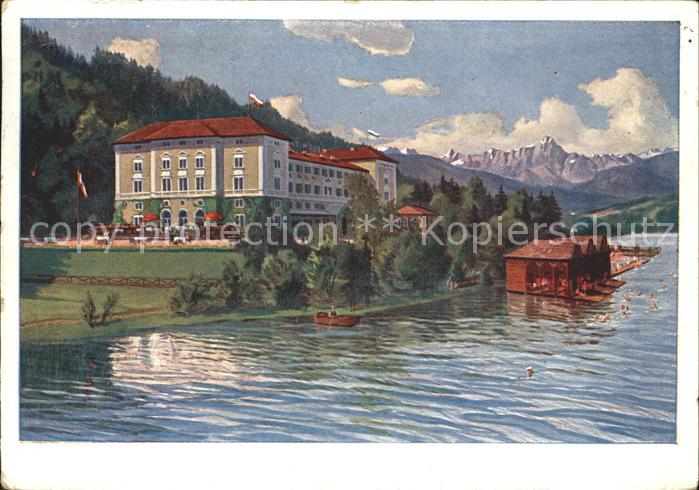Ossiachersee Grand Hotel Annenheim mit Strandbad Kuenstlerkarte