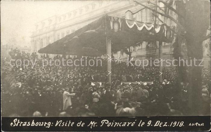 Strasbourg Alsace Kundgebung Mr. Poincare