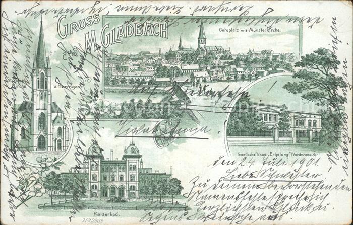 MoeNCHENGLADBACH NRW Kaiserbad Gesellschaftshaus Muenster