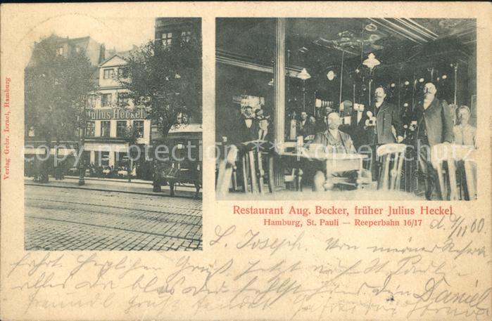 HAMBURG  CITY St. Pauli Restaurant August Becker