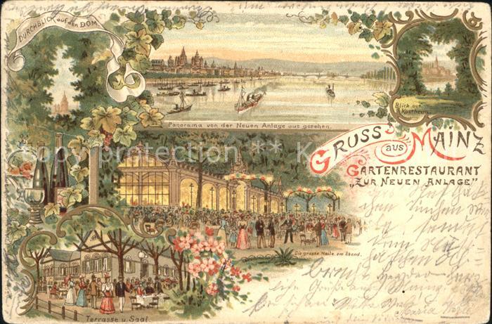 Mainz Rhein Gartenrestaurant Zur Neuen Anlage