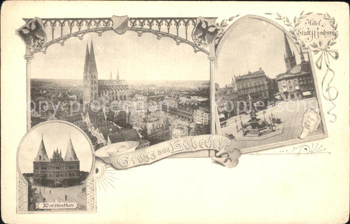 LueBECK  CITY Stadtblick Kirche Holsternthor Rathaus