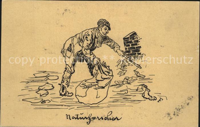 HAMBURG  CITY Naturforscher Zeichnung