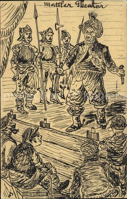 HAMBURG  CITY Mattler Theater Zeichnung