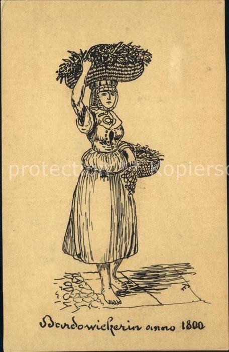 HAMBURG  CITY Bardowickerin anno 1800 Zeichnung