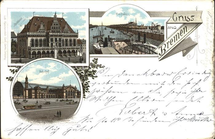 BREMEN  CITY Rathhaus Freihafen Bahnhof