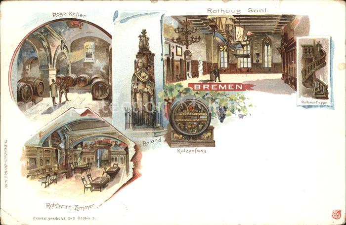 BREMEN  CITY Rose Keller Rathaussaal Roland Ratsherren Zimmer Katzenfass
