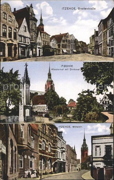 Itzehoe Breitestrasse Klosterhof Denkmal Mittelstrasse