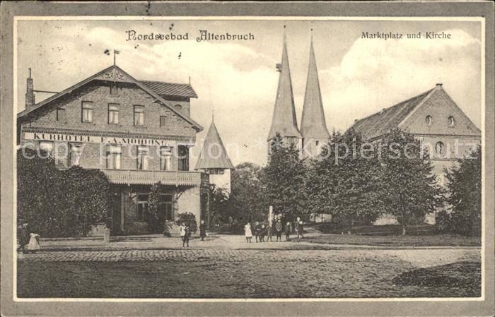 Altenbruch Marktplatz und Kirche