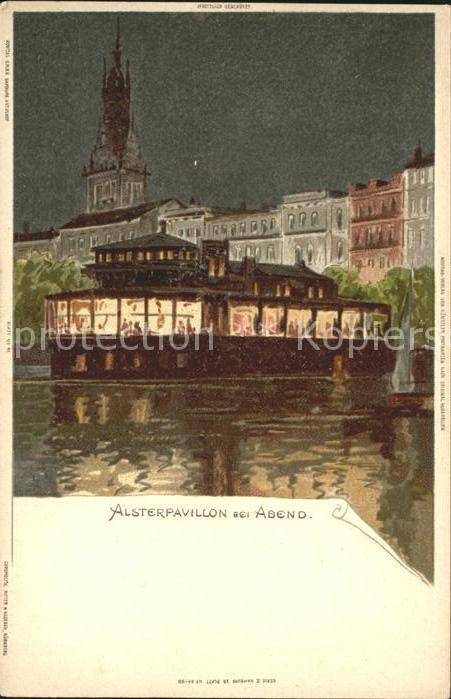 HAMBURG  CITY Alsterpavillon am Abend