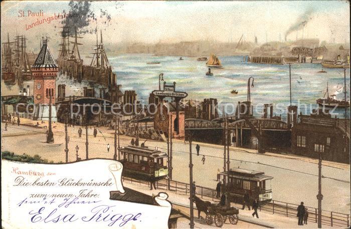 HAMBURG  CITY Landungsbruecken Strassenbahnen