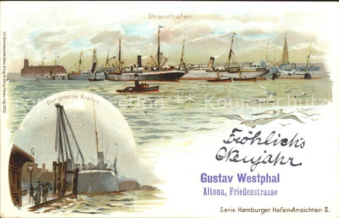 HAMBURG  CITY Hafenansicht Grosser Krahn