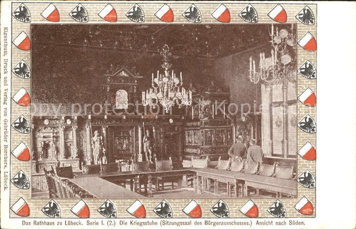 LueBECK  CITY Die Kriegsstube Sitzungssaal des Buergerausschusses