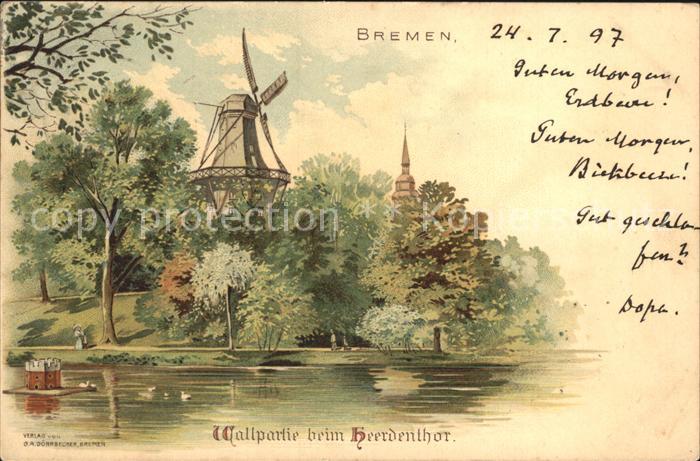 BREMEN  CITY Wallpartie beim Heerdenthor Muehle