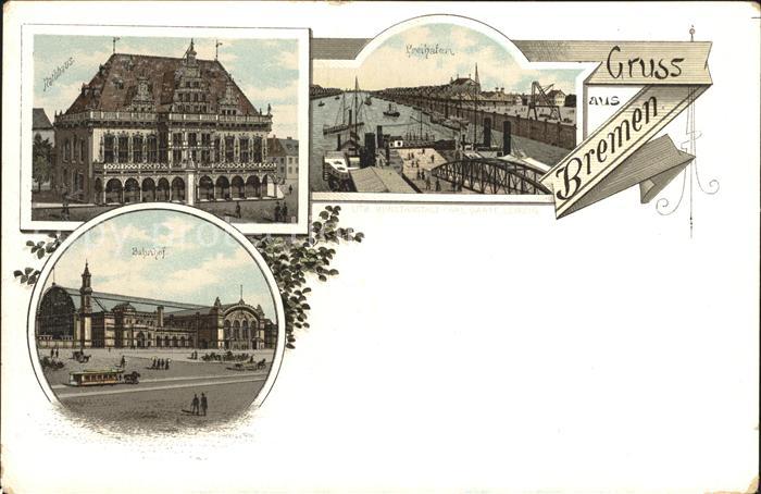 BREMEN  CITY Rathhaus Bahnhof Freihafen