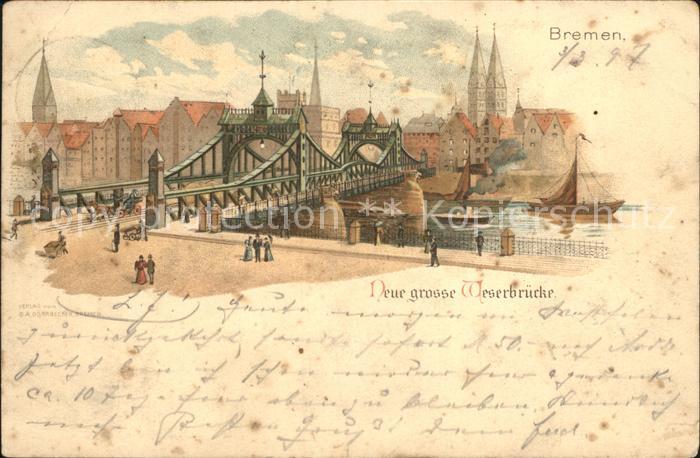 BREMEN  CITY Neue grosse Weserbruecke