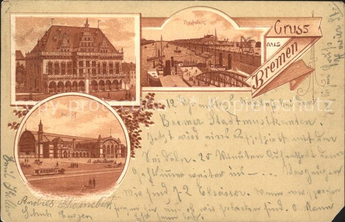 BREMEN  CITY Rathhaus Freihafen Bahnhof
