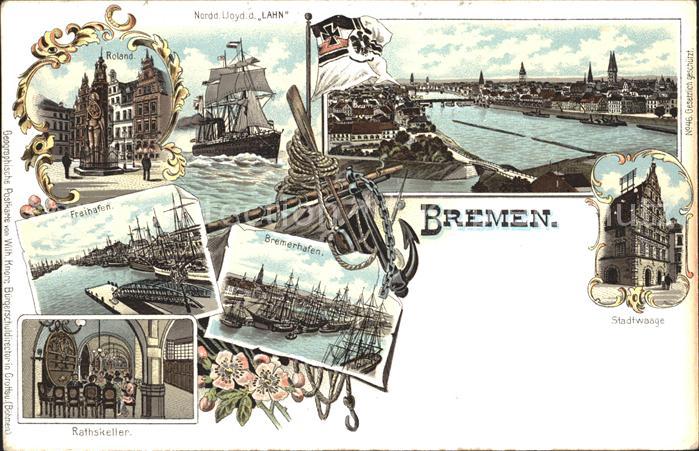 BREMEN  CITY Roland Norddt Lloyd Lahn Freihafen Rathskeller Freihafen Stadtwaage