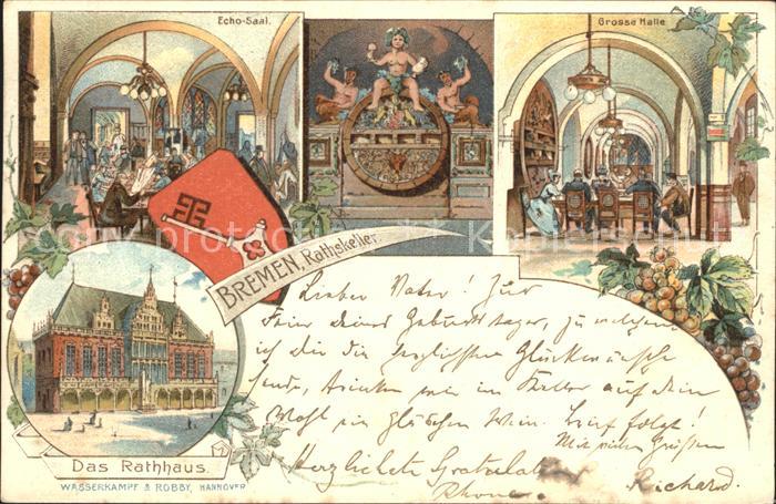 BREMEN  CITY Echo Saal Bacchus Fass Gr Halle Rathaus