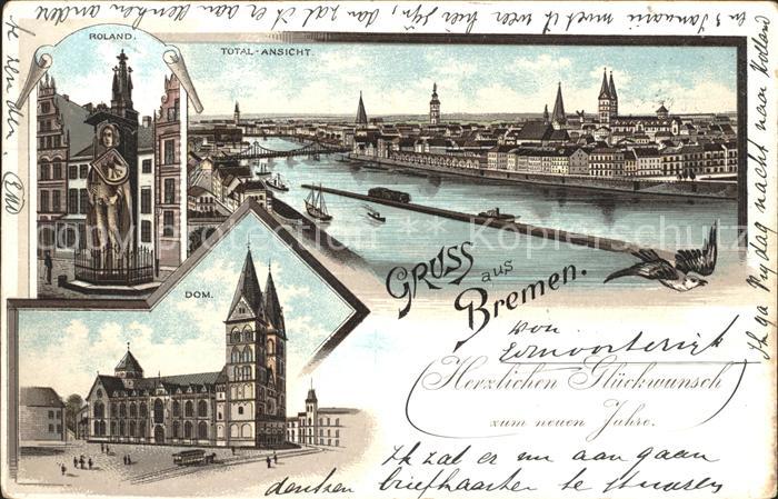 BREMEN  CITY Roland Totalansicht Dom