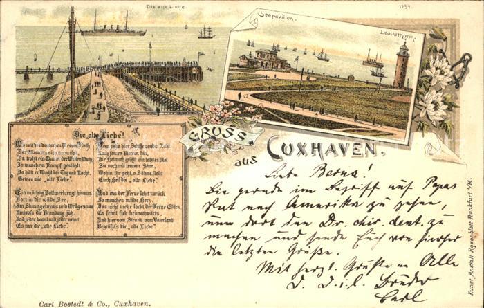 Cuxhaven Nordseebad Alte Liebe Seepavillon Leuchtturm