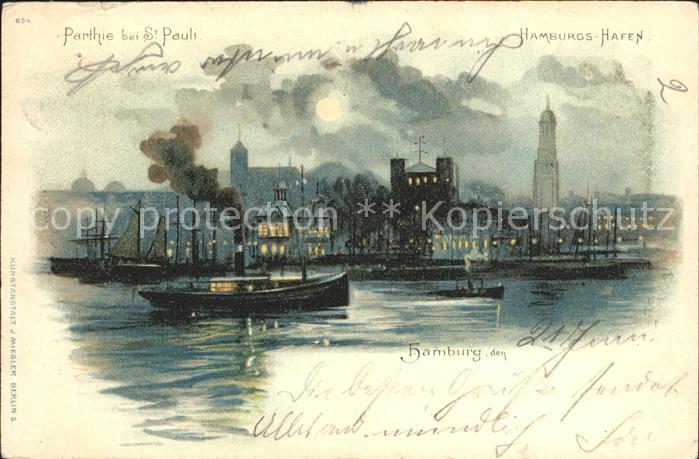 HAMBURG  CITY Hafen St Pauli Dampfer